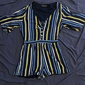 Multicolor striped Abercrombie romper